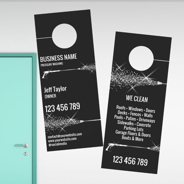 Professional Pressure Washing Power Washing Busine Door Hanger (Creator Uploaded)