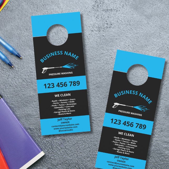 Professional Pressure Washing Power Washing Busine Door Hanger (Creator Uploaded)