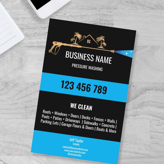 Professional Pressure Washing Power Washing Busine Flyer (Creator Uploaded)