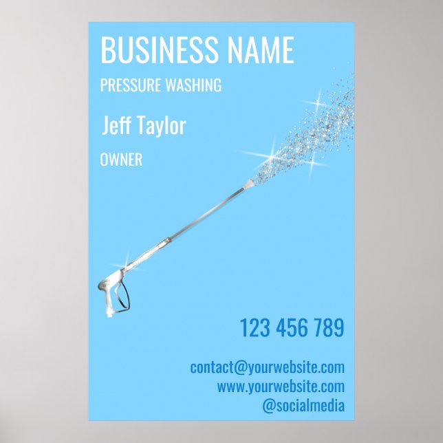 Professional Pressure Washing Power Washing Clean  Poster (Front)