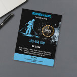 Professional Pressure Washing Power Washing House Flyer<br><div class="desc">Professional business card design - blue  pressure washing gun for your pressure washing services</div>