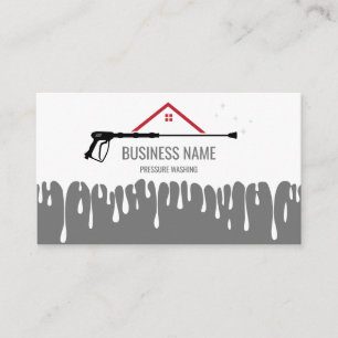 Professional Pressure Washing Power Washing Roof B Business Card