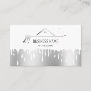 Professional Pressure Washing Power Washing Roof B Business Card