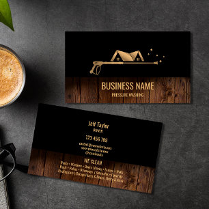 Professional Pressure Washing Power Washing Roof Business Card