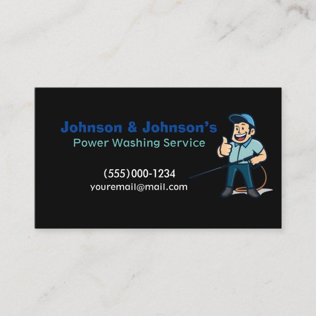 Professional Pressure Washing Service Business Car Business Card (Front)