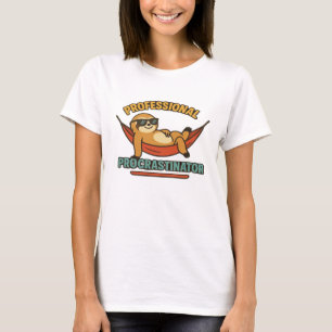 Professional Procrastinator Sloth Retro T-Shirt Cl