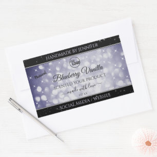 Professional Product Label Ocean Blue Glitter Logo