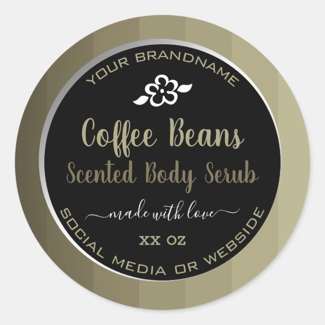 Professional Product Packaging Coffee Beans Labels (Front)