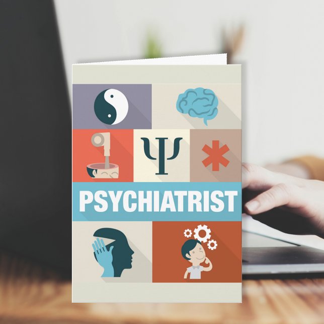 Professional Psychiatrist Iconic Designed Card (Creator Uploaded)