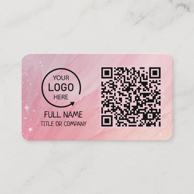 Professional QR code business card for modern busi (Front)