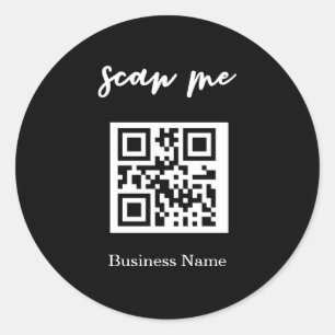 Professional QR Code Custom Business Classic Round Sticker