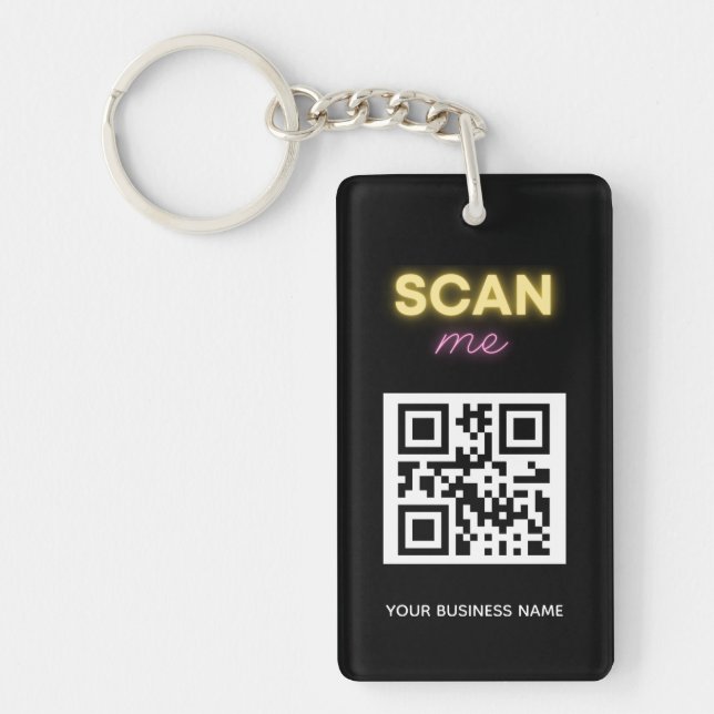 Professional QR Code Custom Key Ring (Front)