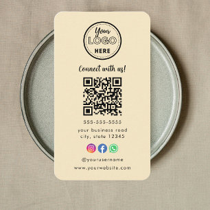 Professional Qr Code Instagram Facebook Logo Business Card