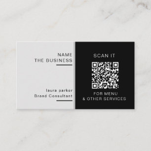 Professional QR Code Minimal Scannable Promotion  Business Card