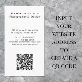 Professional QR Code Photo Business Card