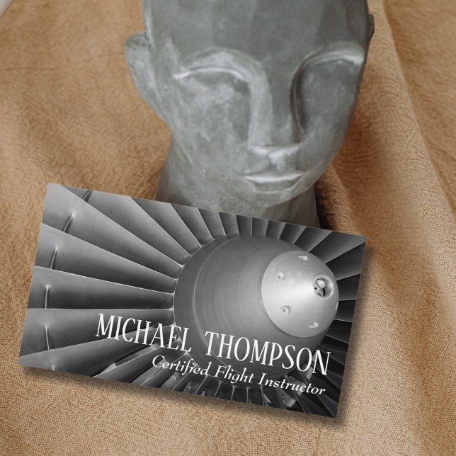 Professional QR Code Photo Gray Aviation Pilot Business Card (Creator Uploaded)
