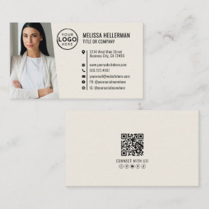 Professional QR Code Photo Your Logo Business Card