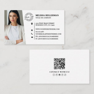 Professional QR Code Photo Your Logo Business Card