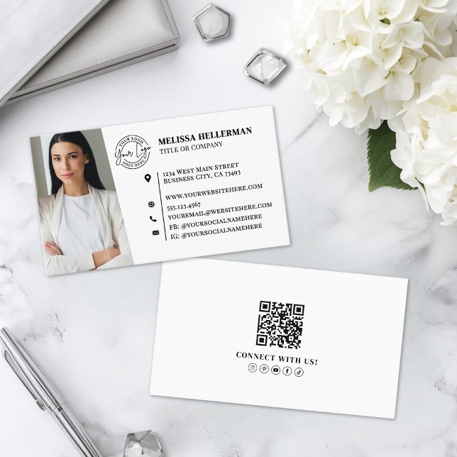 Professional QR Code Photo Your Logo Business Card (Professional QR Code Photo Your Logo Business Card )