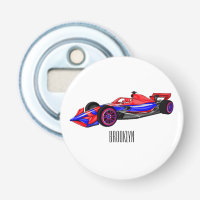 Professional racing car cartoon illustration