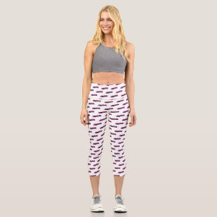 Professional racing car cartoon illustration capri leggings