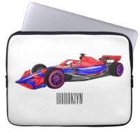 Professional racing car cartoon illustration