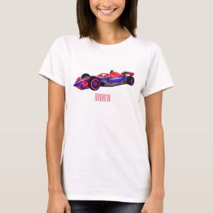 Professional racing car cartoon illustration T-Shirt