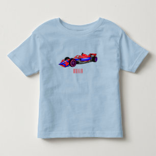Professional racing car cartoon illustration toddler T-Shirt