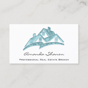 Professional Real Estate Agent Broker Custom Green Business Card