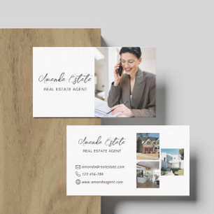 Professional Real Estate Agent Photo Business Card