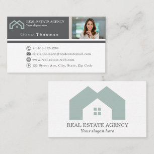 Professional Real estate agent photo Business Card