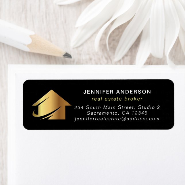 Professional Real Estate Broker Agent Return Address Label (Insitu)