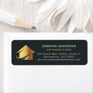 Professional Real Estate Broker Agent Return Address Label