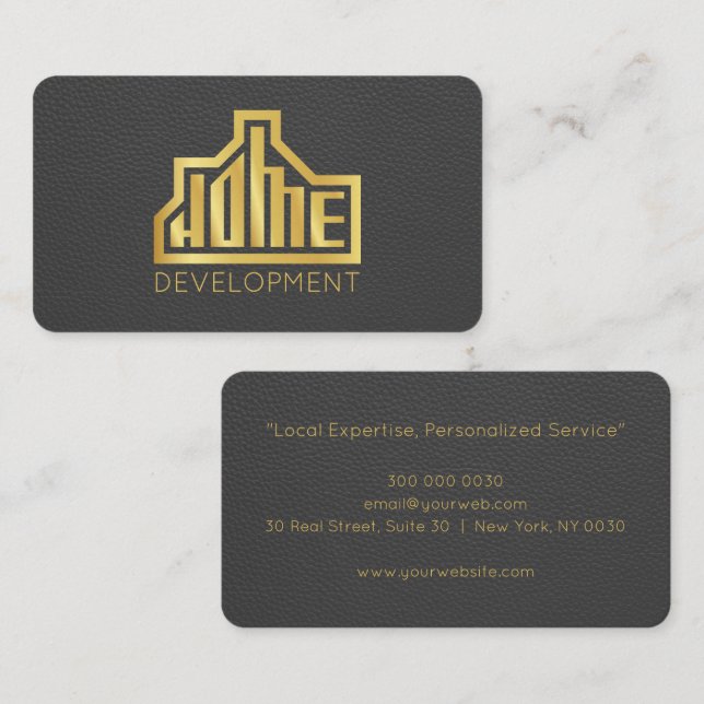 Professional Real Estate Business Card (Front/Back)