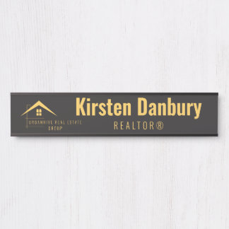 Professional Real Estate Custom Office Name Plate