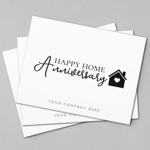 Professional Real Estate Happy Home Anniversary Postcard