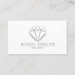 Professional real estate modern diamond house logo business card