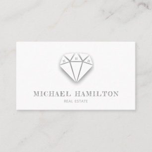 Professional real estate modern diamond house logo business card