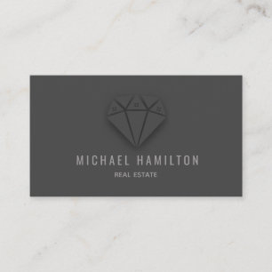 Professional real estate modern diamond house logo business card