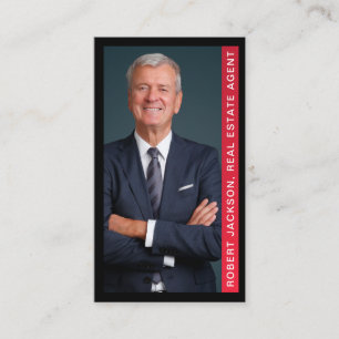 Professional Real Estate   Photo Layout Vertical  Business Card