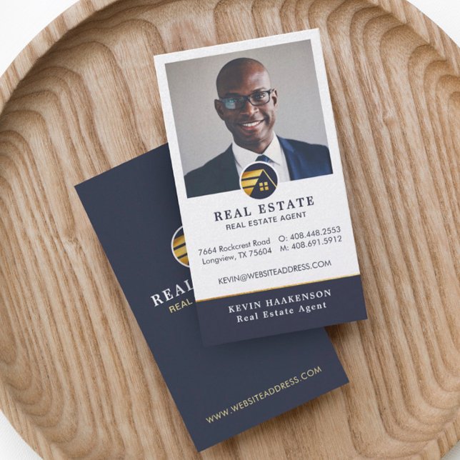 Professional Real Estate | Photo Layout Vertical Business Card (Creator Uploaded)