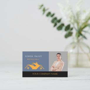 Professional Real Estate Promotional Realtor logo Business Card