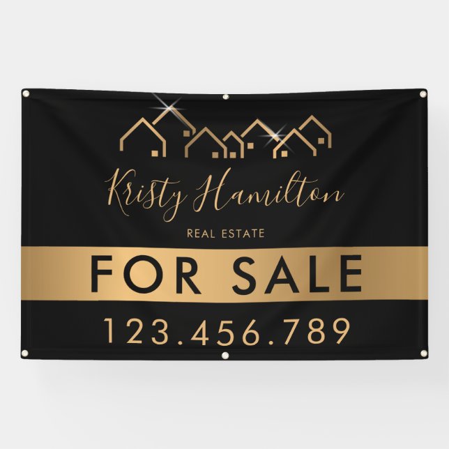 professional real estate realtor add photo QR code Banner (Horizontal)