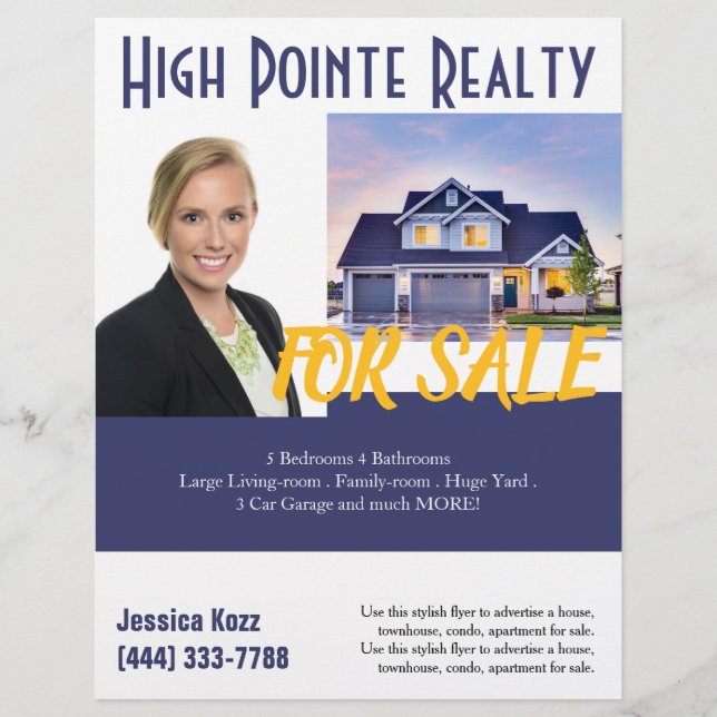 Professional Real Estate Realty Flyer For Sale (Front)