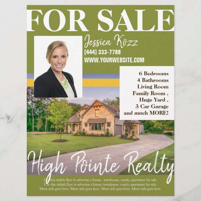 Professional Real Estate Realty Flyer For Sale (Front)