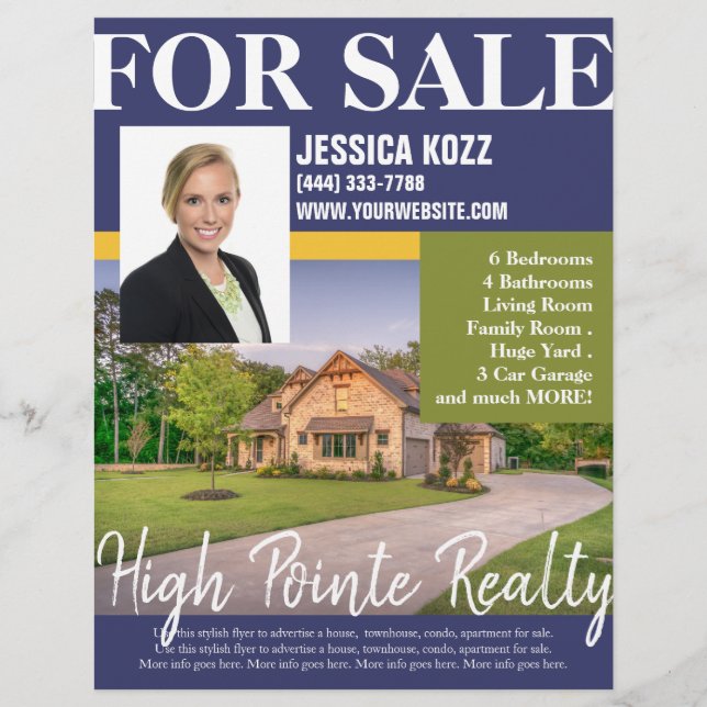 Professional Real Estate Realty Flyer For Sale (Front)