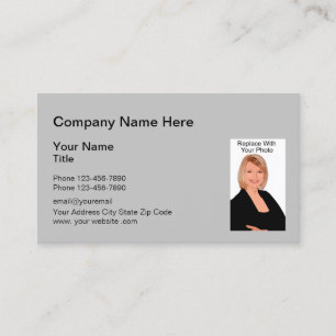 Professional Realtor Photo Template Business Card
