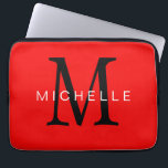 Professional Red Black Monogram Your Name Laptop Sleeve<br><div class="desc">An attractive,  eye-catching yet extremely simple design. I'm sure this is exactly what you're looking for.</div>
