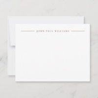 Professional Refined Modern Centre Name Brown