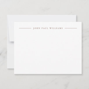 Professional Refined Modern Centre Name Brown Card